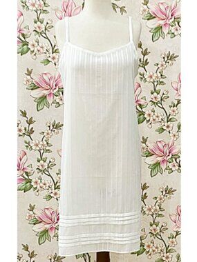 SoieRose 100% Cotton Women's Sleeveless Pintuck Victorian Nightgown - SR1295